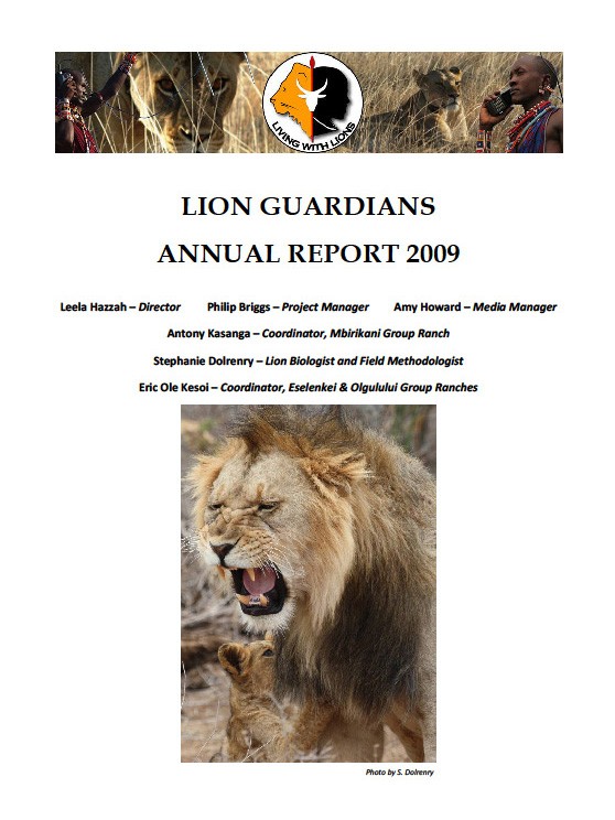 Lion Guardians Annual Report 2009