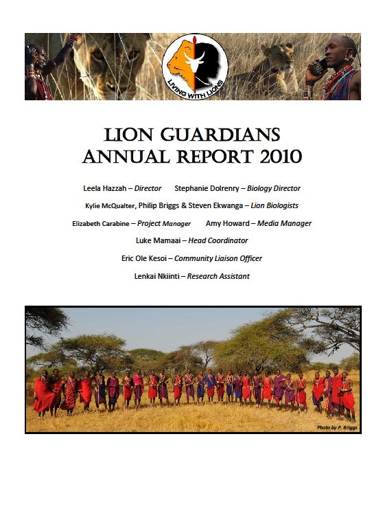 Lion Guardians Annual Report 2010